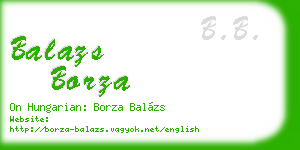 balazs borza business card